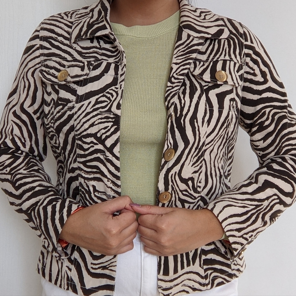 Vintage Zebra Print Jacket